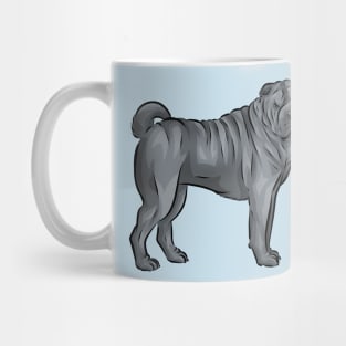 Cute Blue Sharpei Dog Mug